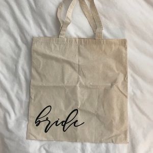 🆕 Handmade Canvas Bride Tote